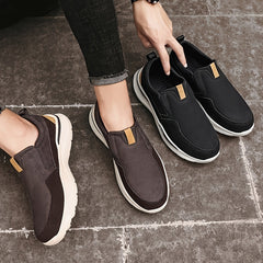 Men's Platform Loafers Comfort Slip On Casual Shoes