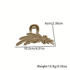 Frosted Hair Claw Wheat Ears Shaped Hair Claw Nonslip Ponytail Holder