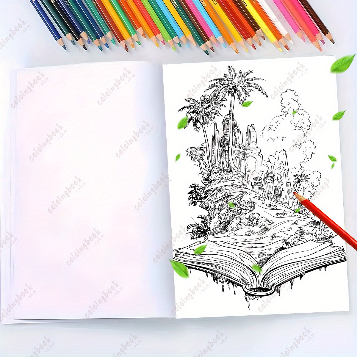 Magic Book Painting Coloring Book Deluxe Edition - Adult Cover