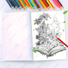 Magic Book Painting Coloring Book Deluxe Edition - Adult Cover