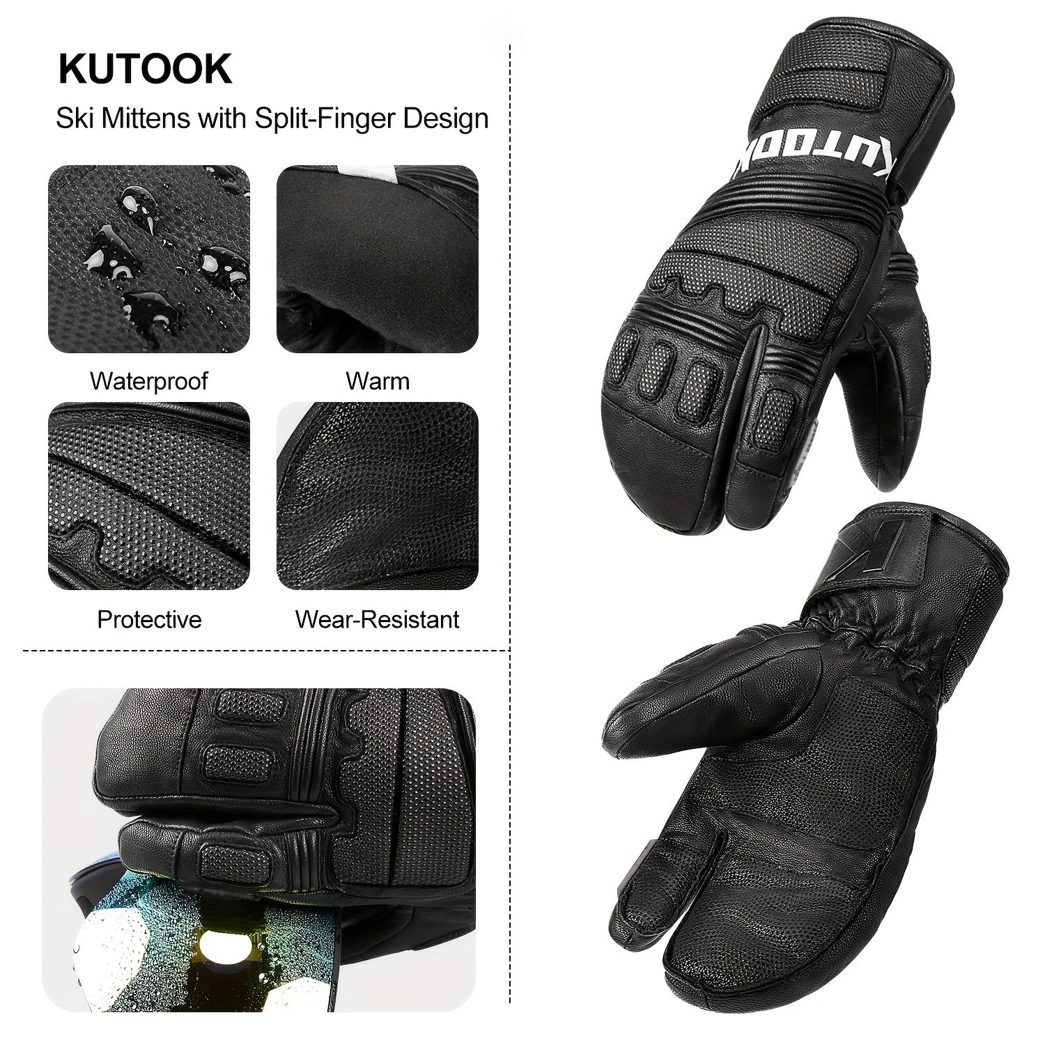 Winter Skiing Gloves Snow Warm Waterproof Windproof Gloves