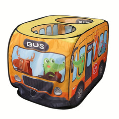 Pop Up Bus Game Tent Portable Play Tent for Indoor/Outdoor Use