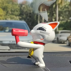 Quirky Lucky Cat Anime Figurines - Collectible Models