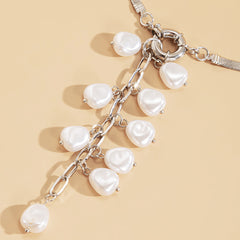 Elegant Faux Pearl Pendant Necklace