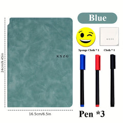 A5 Whiteboard Notebook Set with PU Leather Cover
