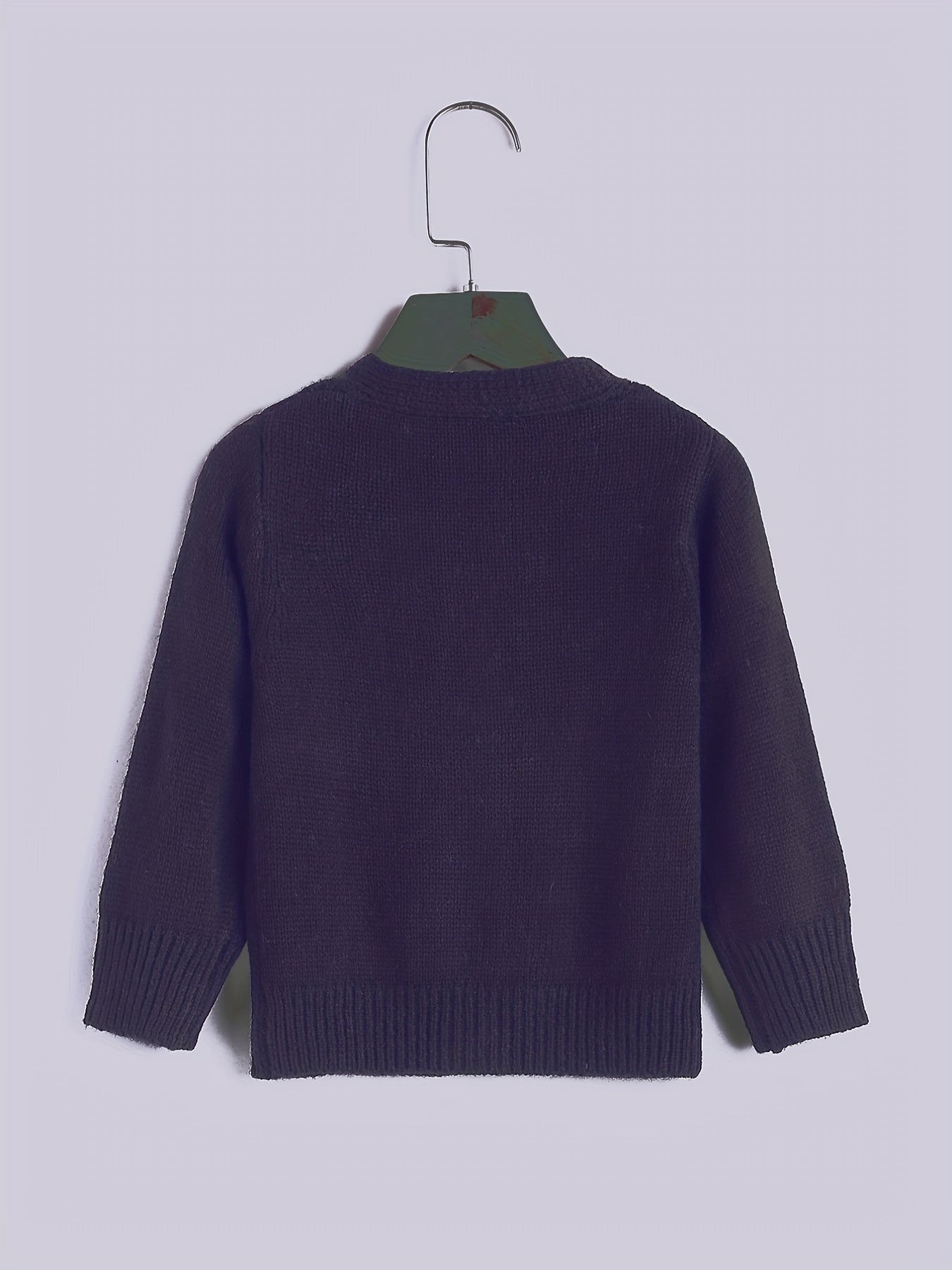 Girls Knit Button V Neck Cardigan Sweater Coat