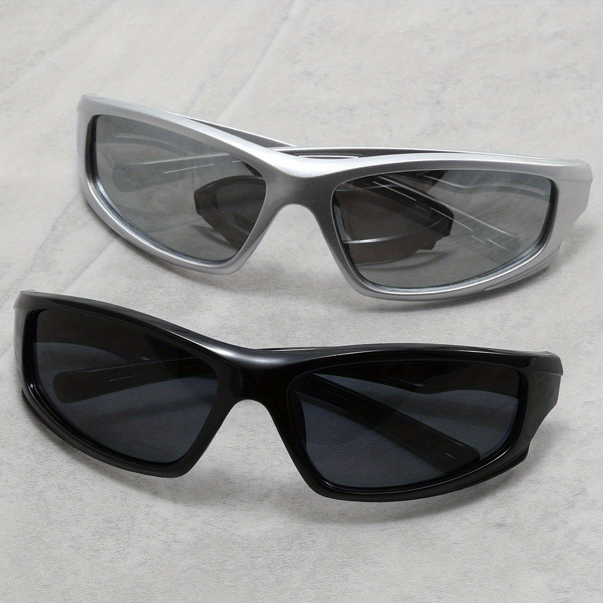 2 Pairs Men's Sports Sunglasses UV Protection Outdoor Accessories