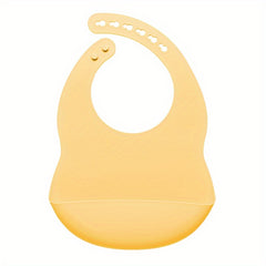Silicone Baby Bib Adjustable Size Soft Plain Blank Pattern 1 Year Old