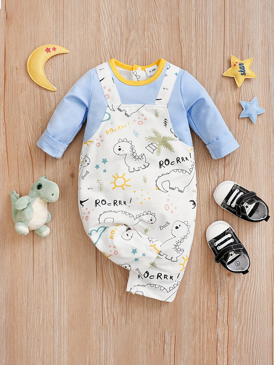 Cartoon Animal Print Baby Bodysuit