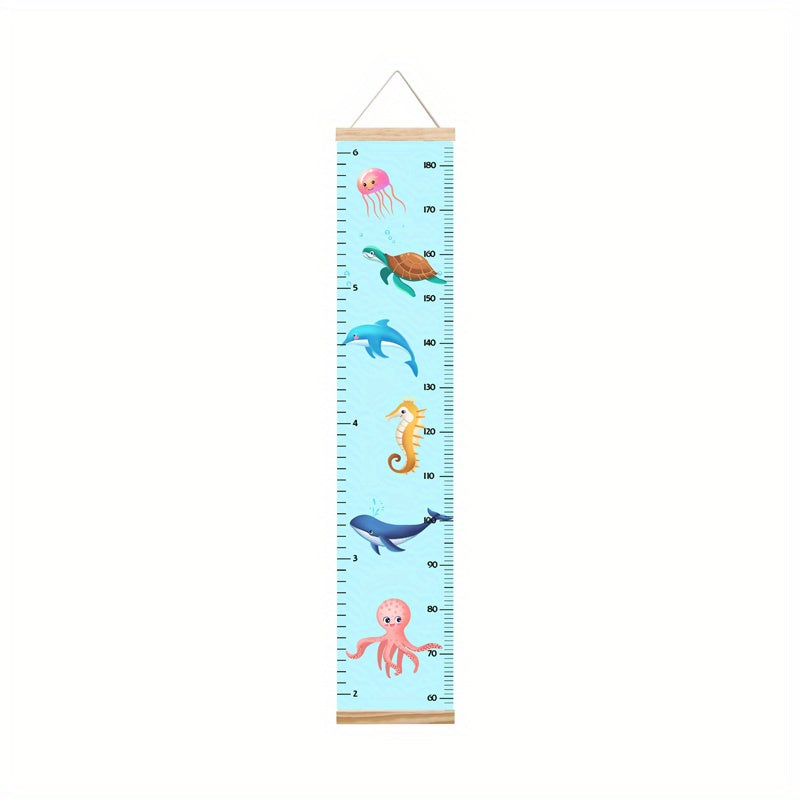 Sea World Canvas Growth Chart Kids Room Wall Decor