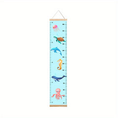 Sea World Canvas Growth Chart Kids Room Wall Decor