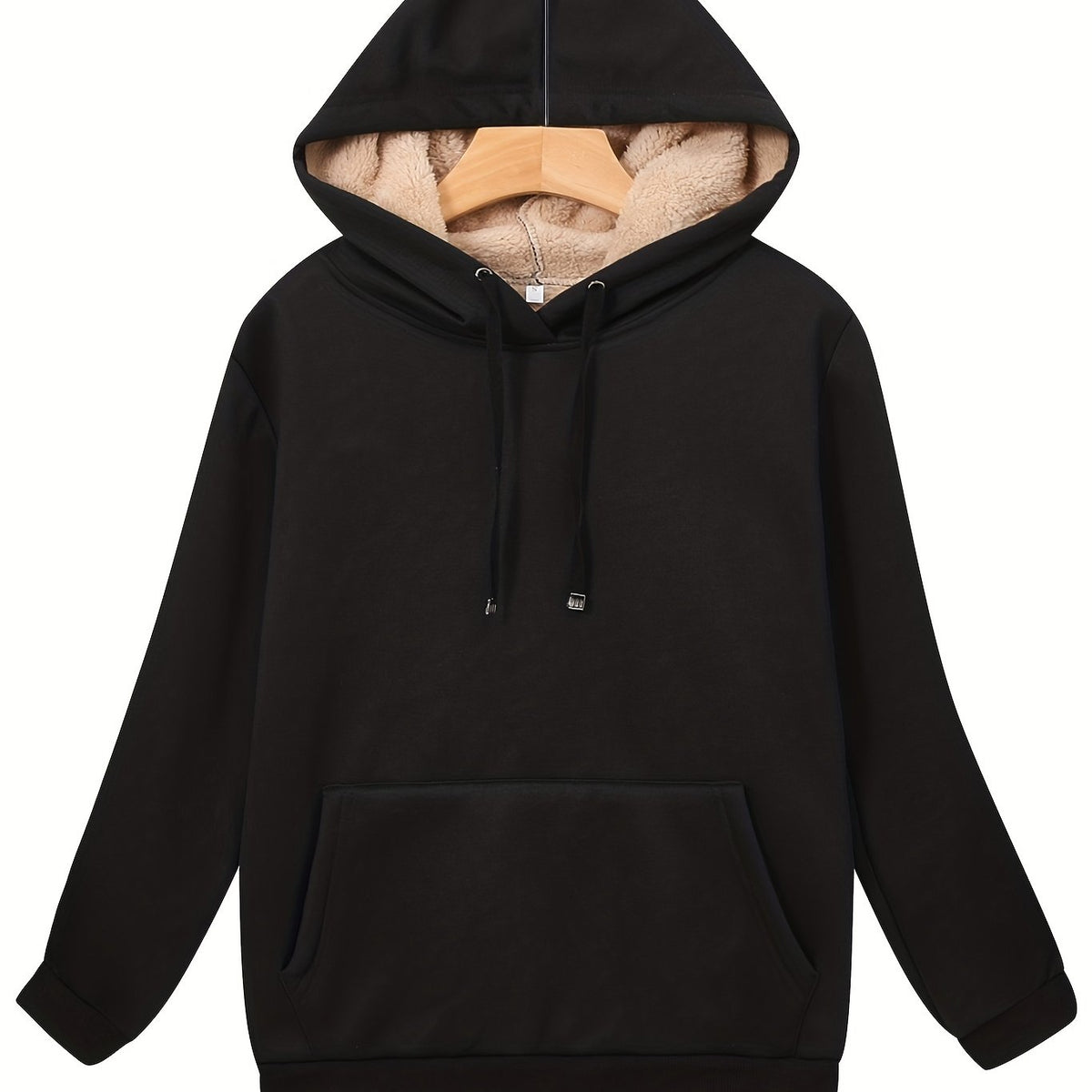  Basic Sports Hoodie Women's Plus Plain Long Sleeve