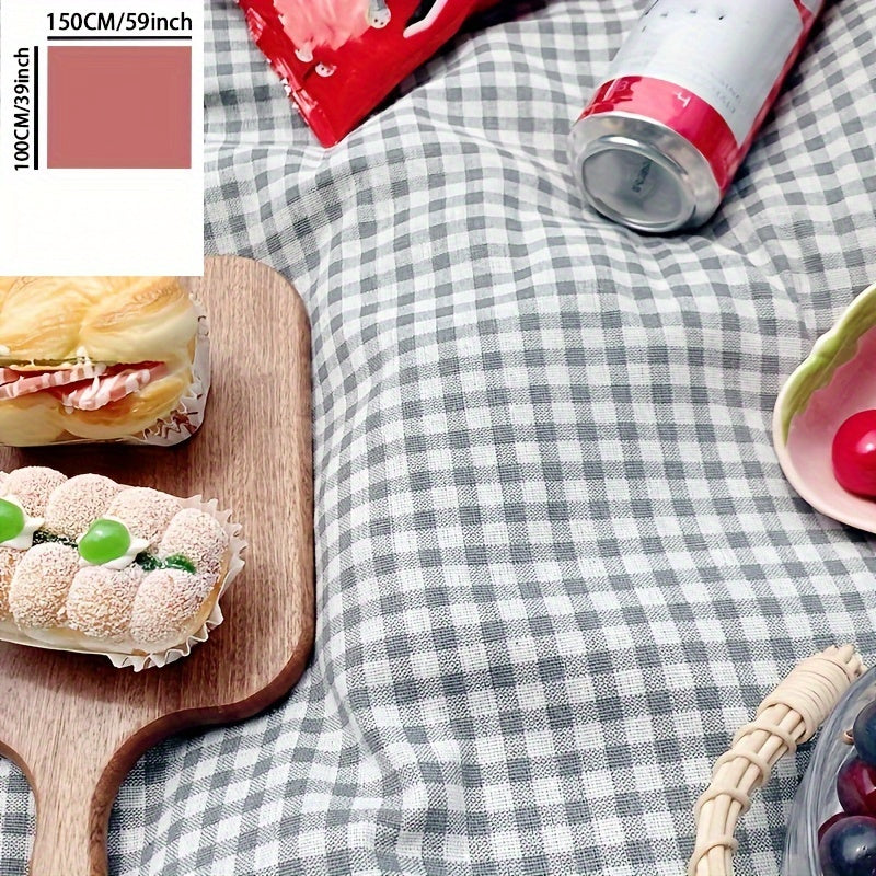 Retro Plaid Picnic Mat Outdoor Beach