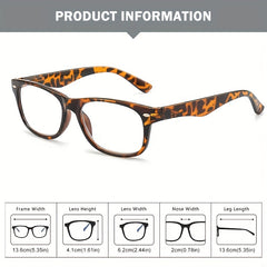 Men's Anti Light Protection Square Frame Reading Glasses
