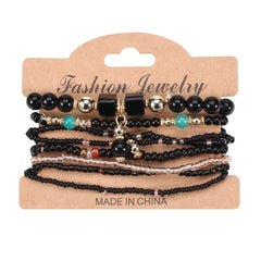 Colorful Bohemian Beaded Bracelet Stackable Hand Jewelry