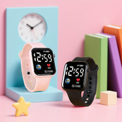 3pcs Multifunctional Clear Sports Electronic Watch for Teens and Students