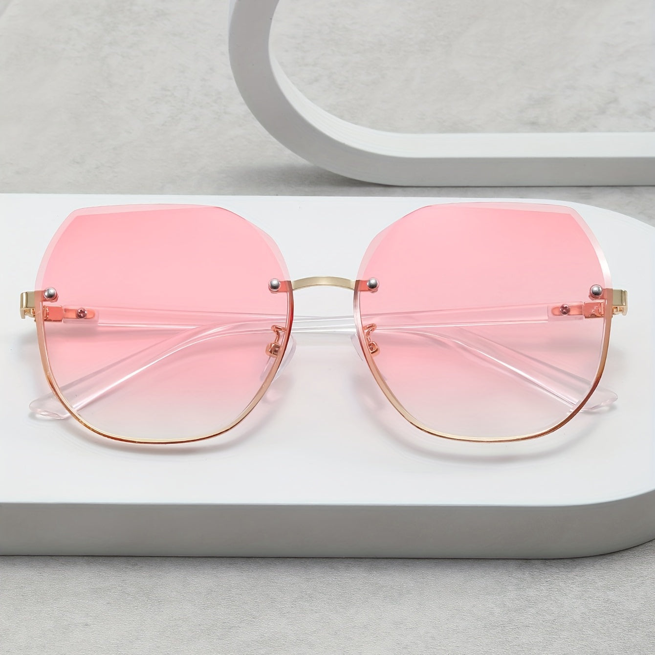 Stylish Rimless Men's Sunglasses for Street Photography