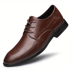 Men's Leather Derby Shoes British Style Wear Resistant