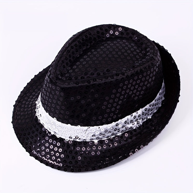 Sequins Top Hat Performance Dance Hat Decoration Holiday Dress Educational Gift
