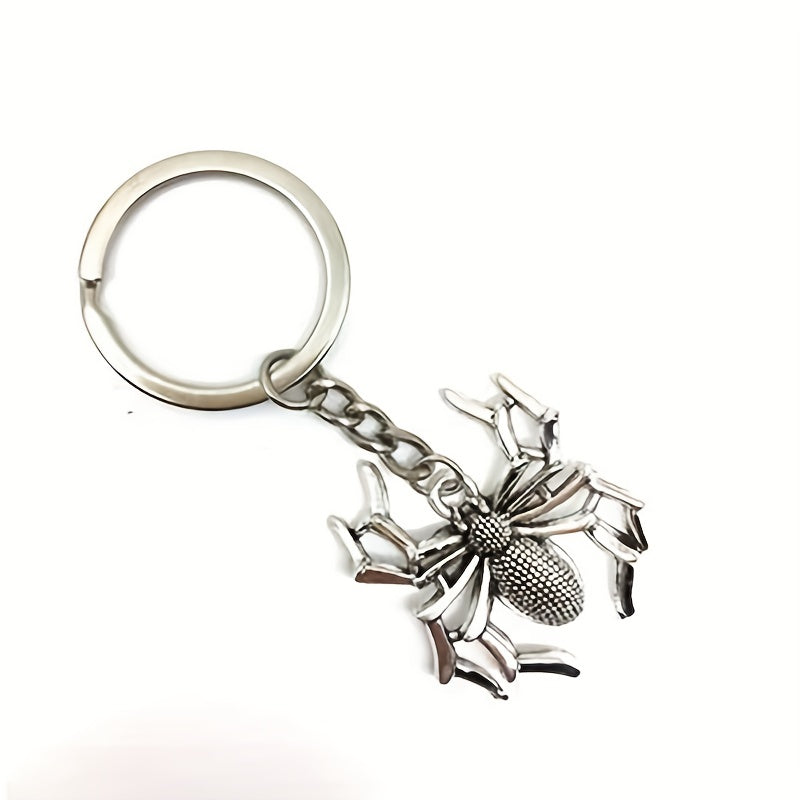 Spider Keychain Gothic Metal Key Ring Bag Charm Halloween Gift