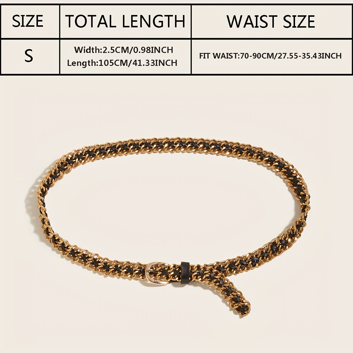 Metal Leather Braided Waist Chain Women Pants Dress Belt