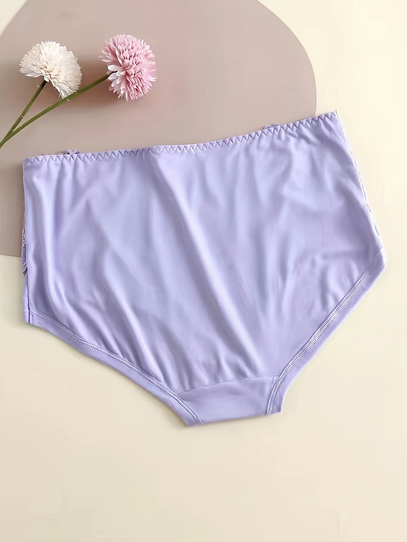 4 Pack Plus Size Lace High Waisted Comfort Panties Set