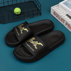 Men's Non Slip Slides Lightweight Open Toe Quick Dry Slippers
