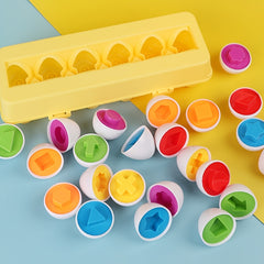 12pcs Shape Recognition Egg Toys Educational Puzzle Perfect for Boys and Girls