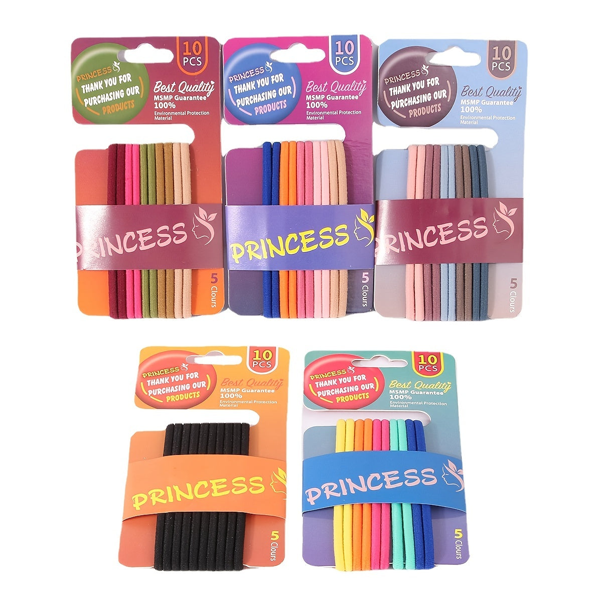 10pcs Girls Hair Tie Colorful Elastic Scrunchie Ponytail Holder