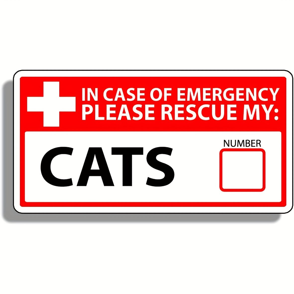 4pcs Kitten & Puppy Rescue Stickers Emergency First Aid Firefighting Pet