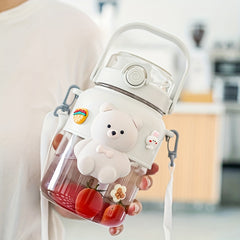 Bear Plastic Water Cup Leakproof Outdoor Portable Bottle
