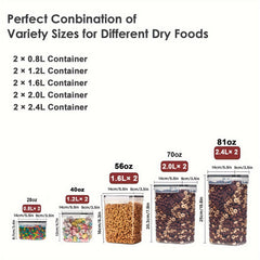 10pcs Airtight Food Containers Set With Lids BPA-Free Kitchen Canisters