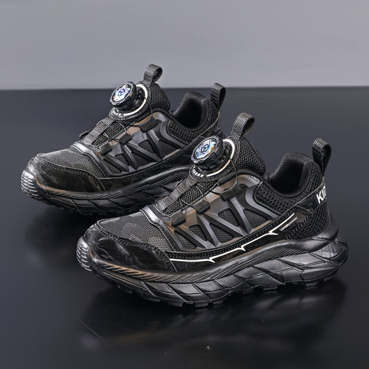 Boy's Chunky Shoes Rotating Buckle Non Slip Sneakers For Outdoor Activities