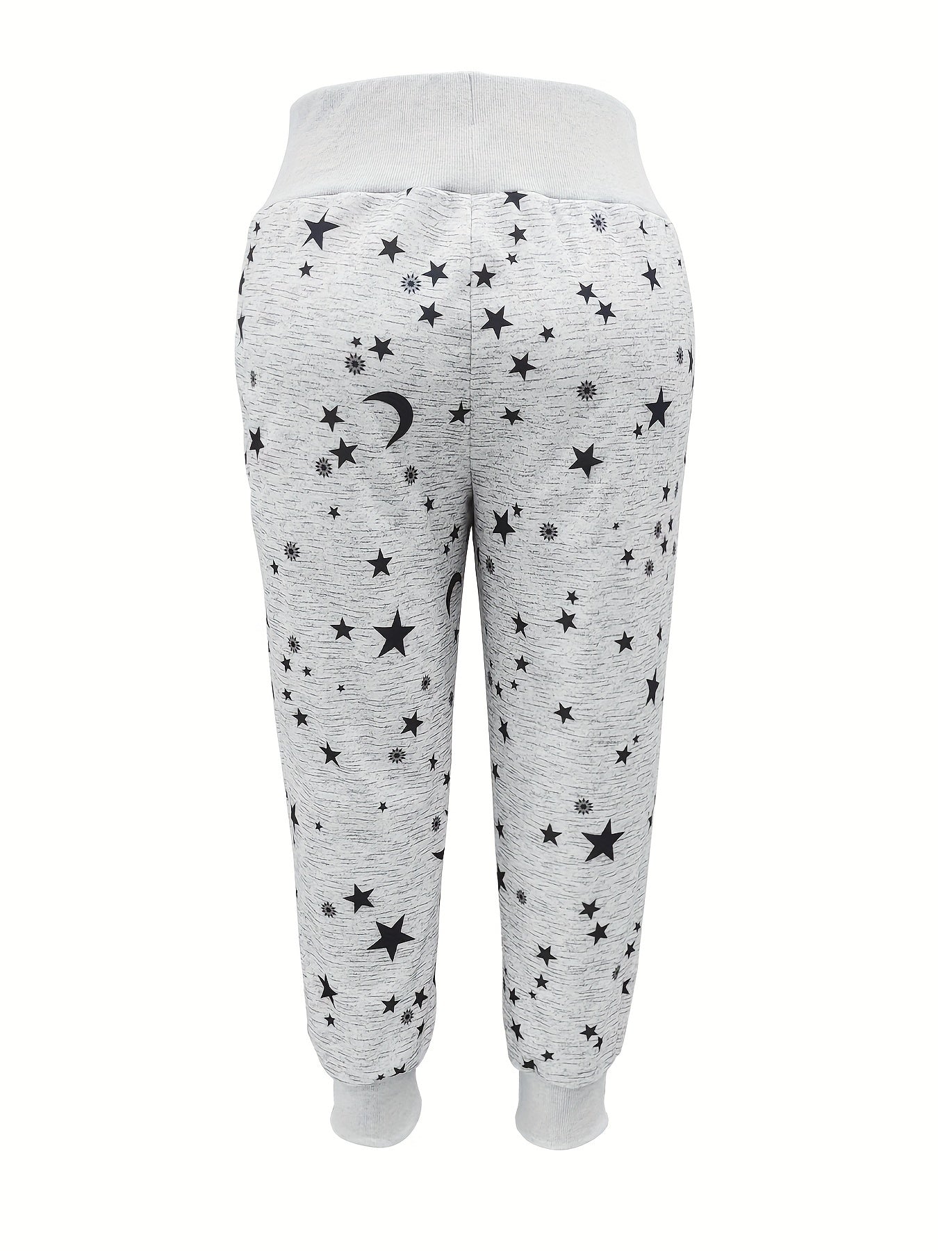  Women's Star Print High Rise Joggers