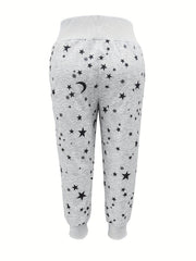  Women's Star Print High Rise Joggers