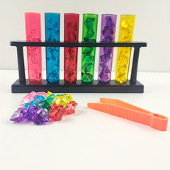 60pcs Gem Clip Sensory Toy Test Tube Clip Beads