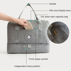 Travel Portable Storage Zipper Bag Lightweight Luggage Handbag