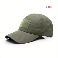 3pcs Camo Military Fans Training Cap Adjustable Sunscreen Baseball Cap