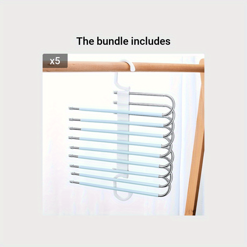 9-Layer Hanger Organizer Non-Slip Styling Trouser Coat Folding Storage