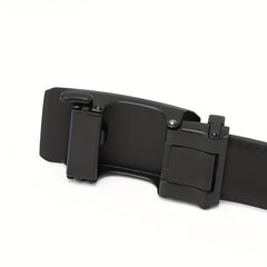Men's Leather Letter Buckle Belt Automatic Buckle Business Suit Waist Strap