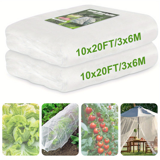 2pcs 10x20FT Garden Netting Mosquito Netting Plant Covers Insect Bird Protection