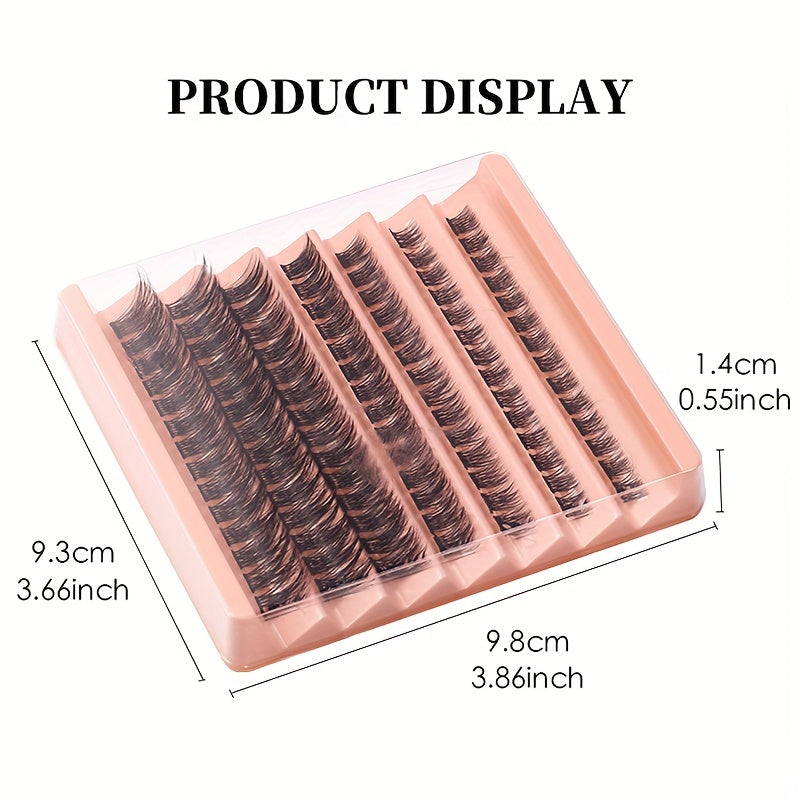 7-Row False Eyelashes Segmented Natural Thick Cluster Lashes Extension