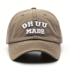 Men's Washed Curved Brim Baseball Cap Outdoor Sun Hat
