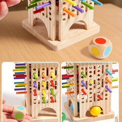 Colorful Wooden Dice Game for Kids Fine Motor Skills Development & Counting