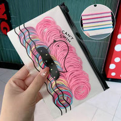 200 Hair Ties for Kids & Girls Elastic Polyester Hair Ties