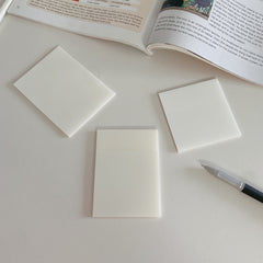 6pcs Clear Sticky Notes Waterproof Self-adhesive See-through Sticky