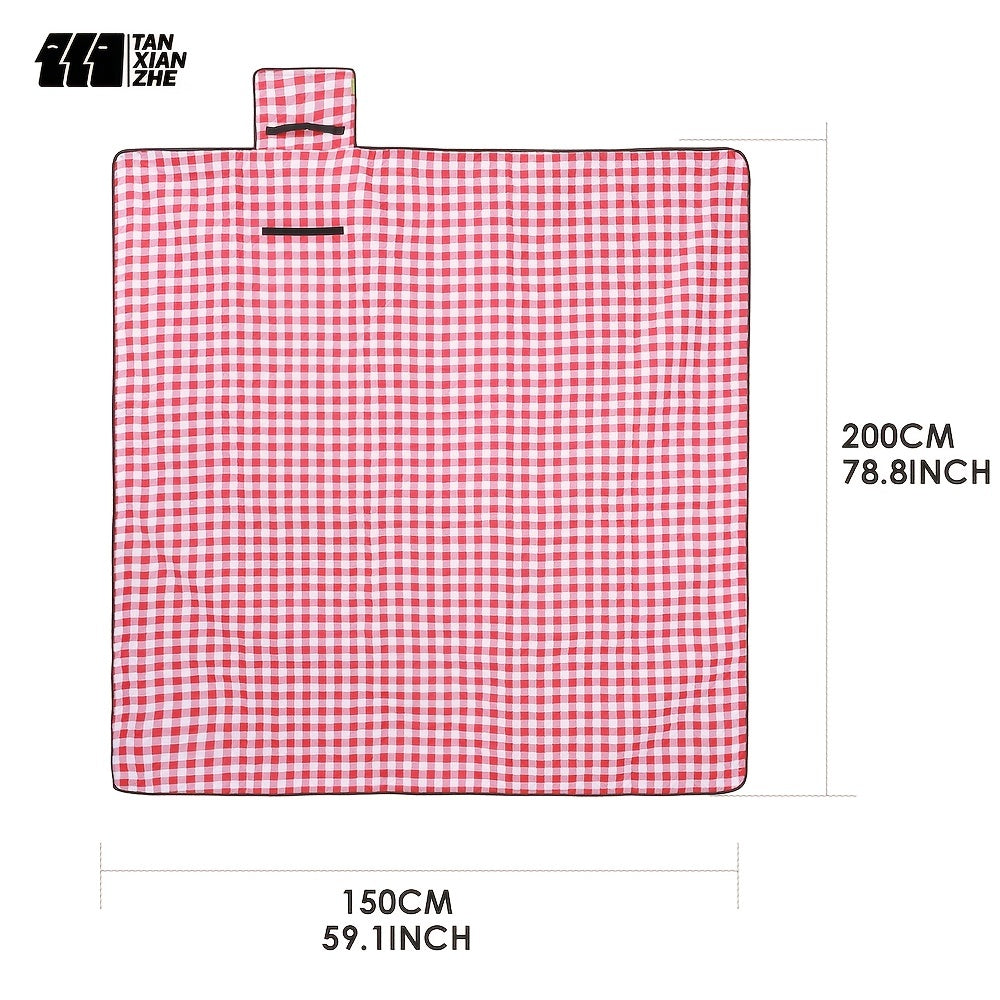 Tan Xian Zhe Foldable Waterproof Plaid Picnic Mat