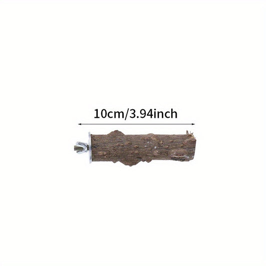 Wood Parrot Perch w/ Grinding Pepper for Claw Health