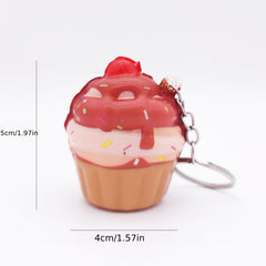 24pcs Donut Decompressing Toy Keychain Holiday Gift