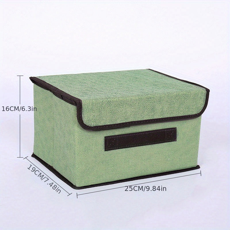 Foldable Non-woven Dust-proof Storage Box & Basket for Clothes, Books, Cosmetics